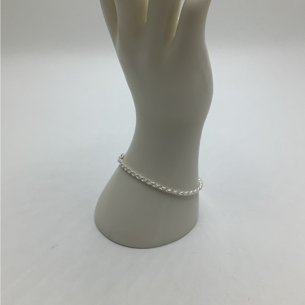 925 Italy 6.75 Inch Rope Bracelet New Without Tag - Picture 5 of 9